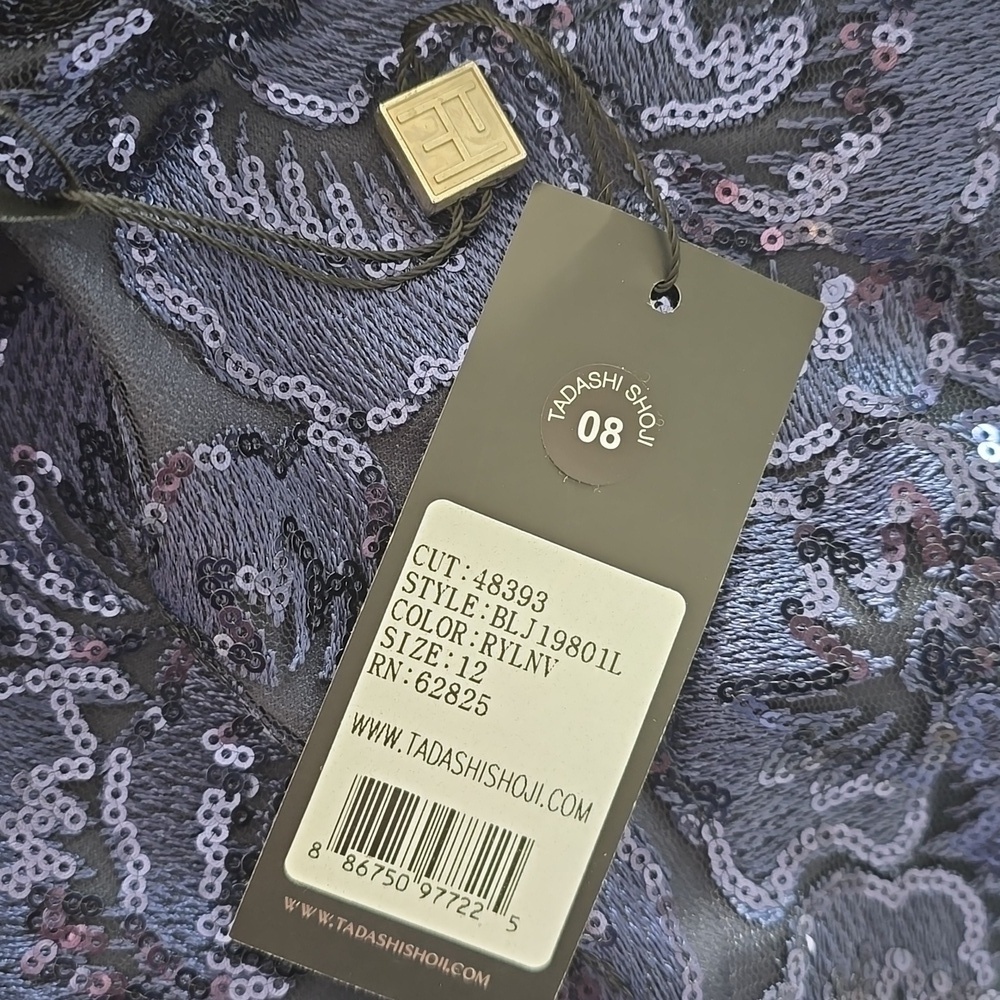 NWT Haidee Floral Sequin Embroidered Tulle Gown - Picture 14 of 14